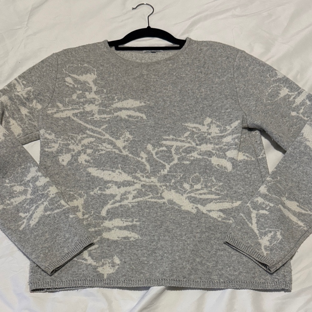 Gray and Cream Sweater